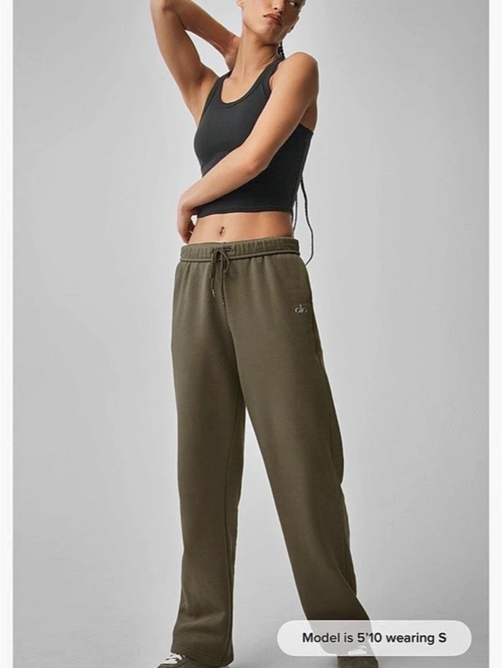 Alo Accolade Straight Leg Sweatpants in Olive Tree NWT